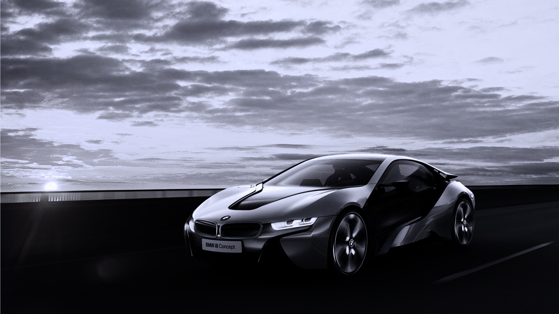 Концепт БМВ на дороге обои