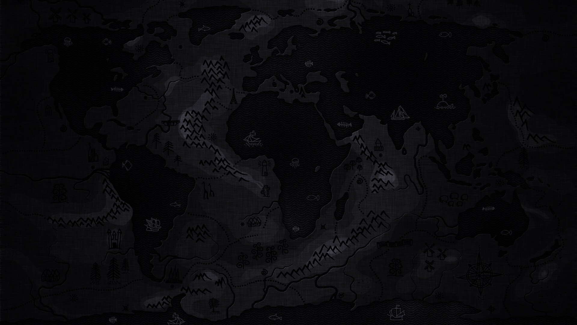 Карта мира наоборот обои