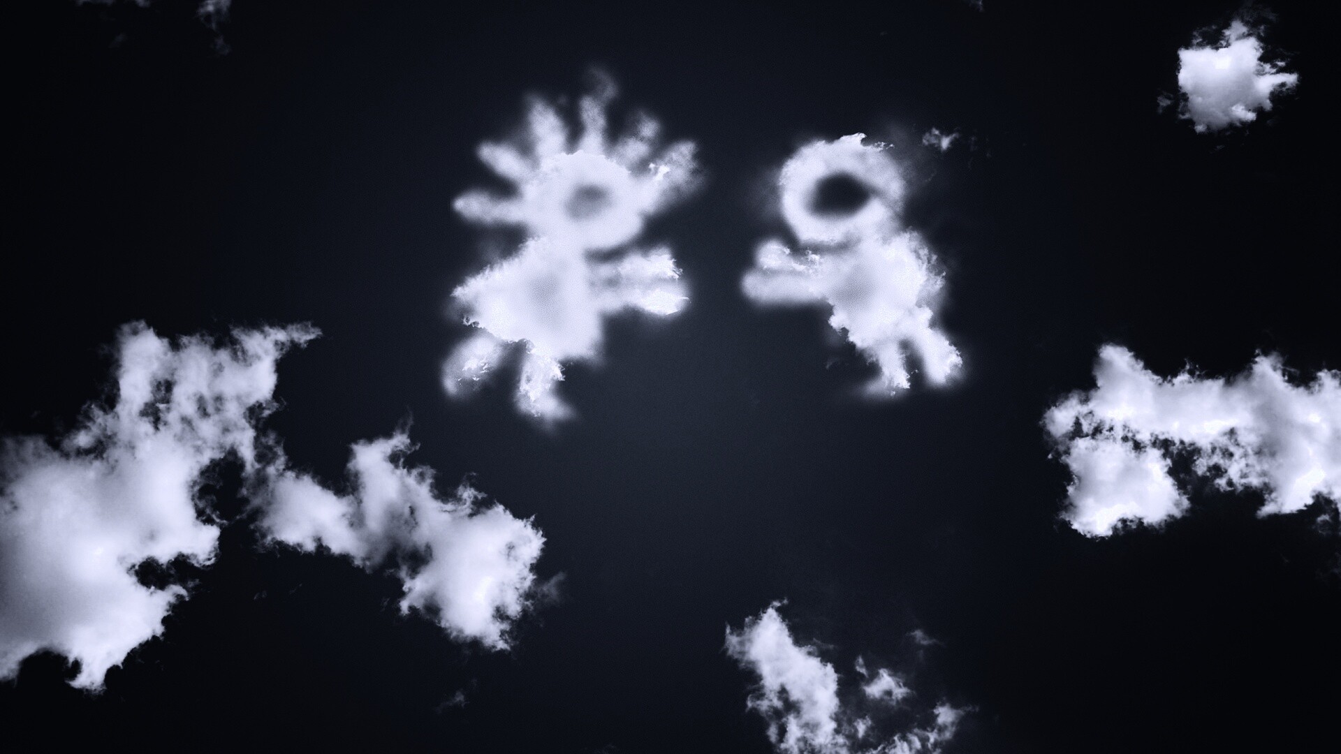 Фигуры из облакоа обои