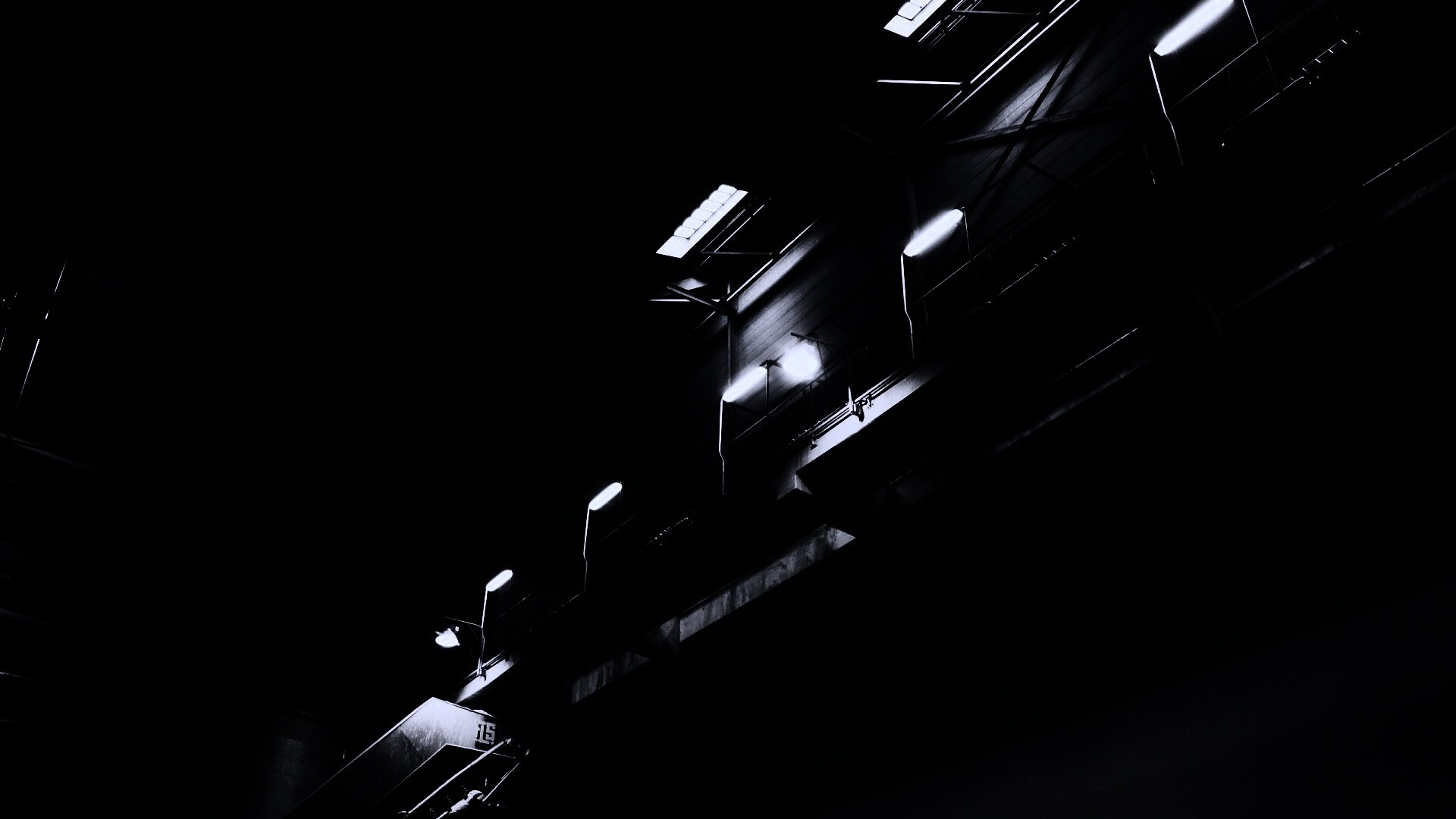 Платформа ночью обои