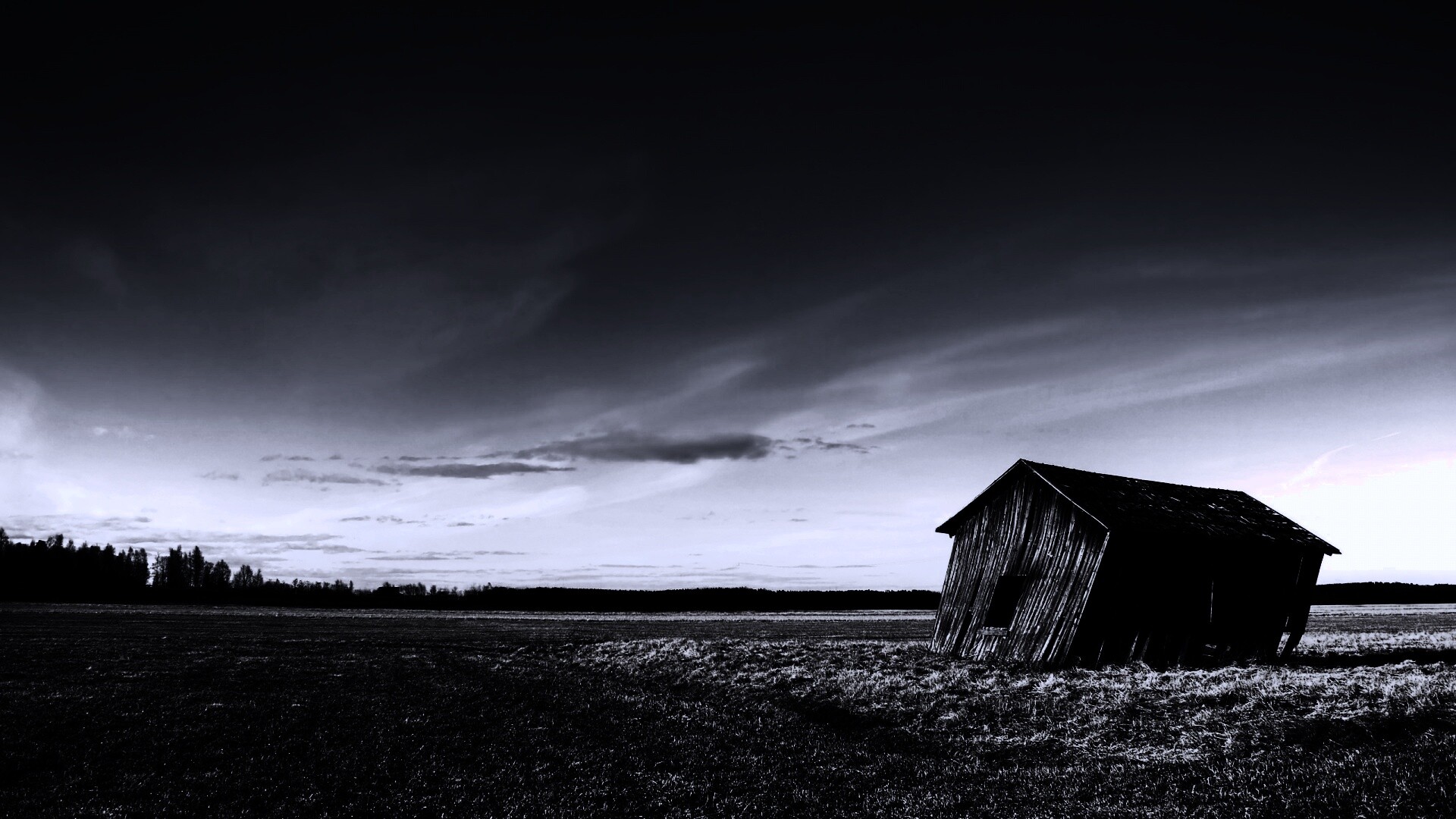 Покосившийся сарай обои