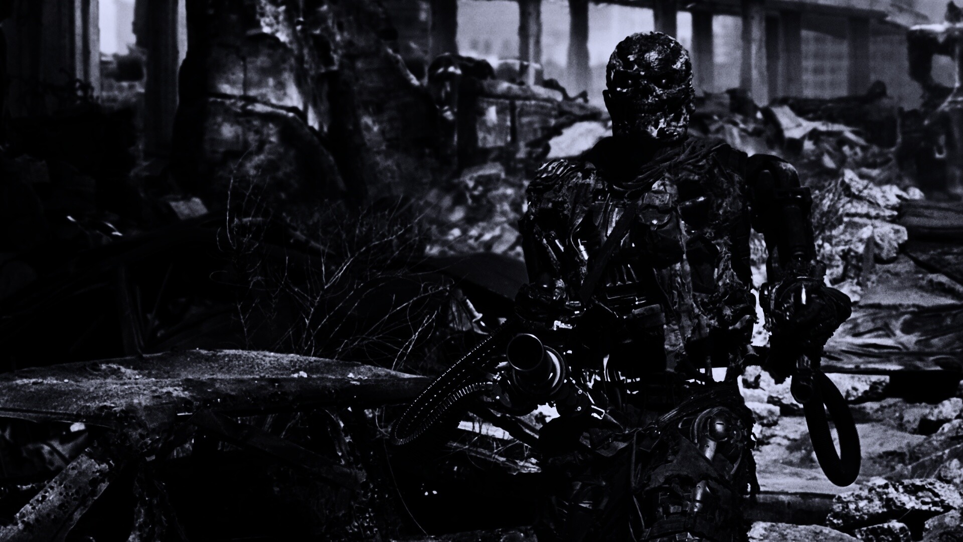 Терминатор на развалинах обои