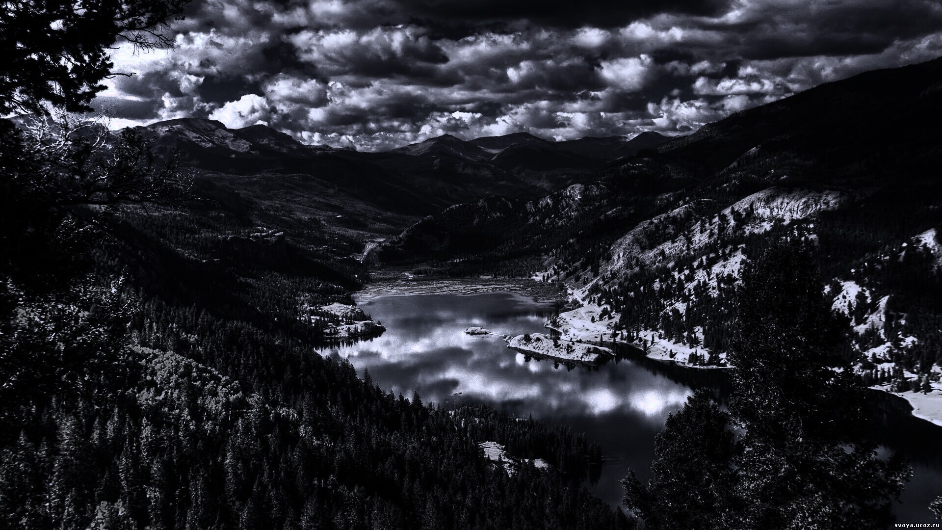 Горное озеро обои