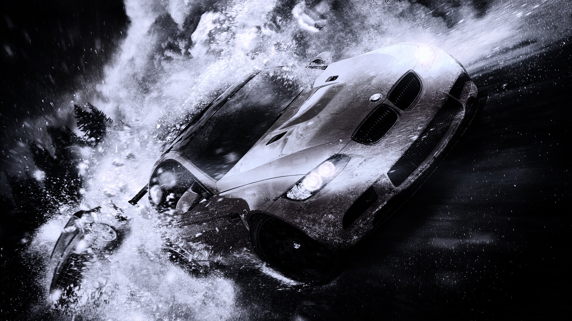 Погоня за оранжевым BMW обои