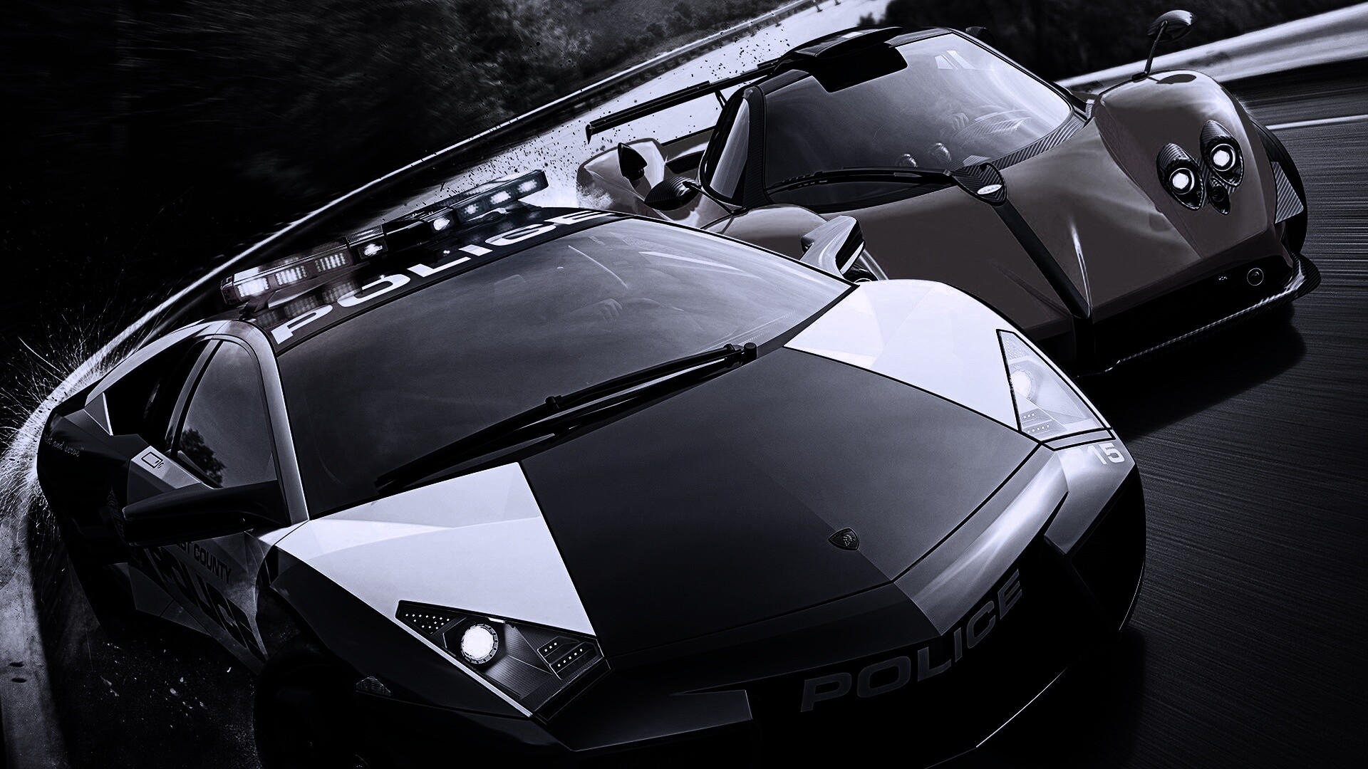 Полицейская погоня из Need For Speed обои