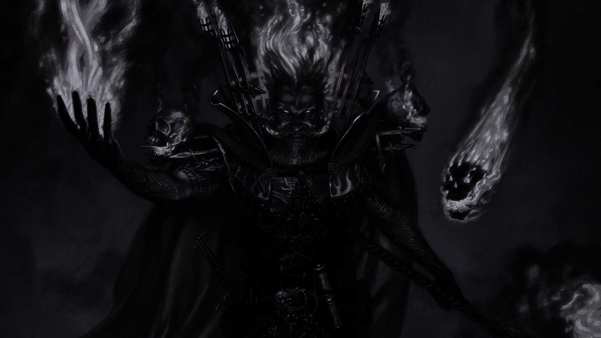 Огненный демон обои