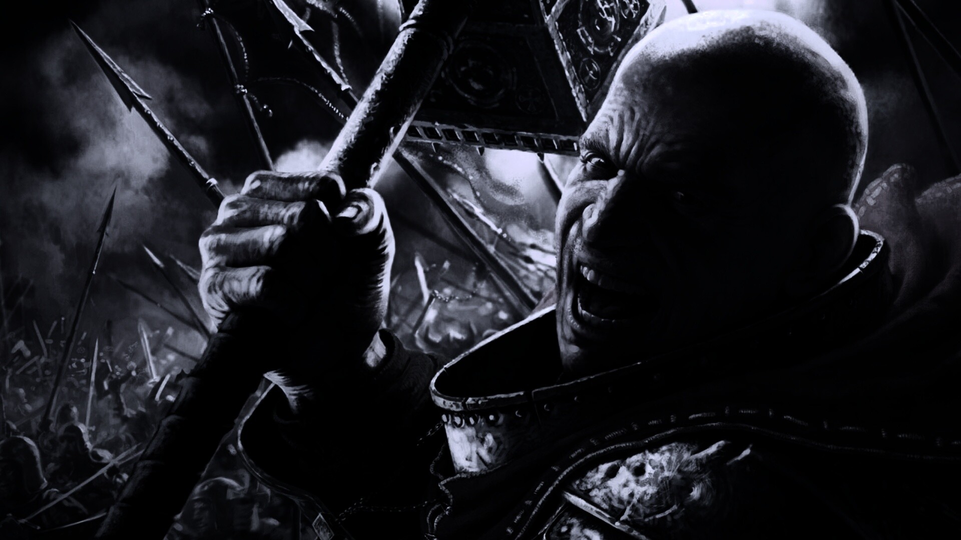 Воин с боевым молотом обои