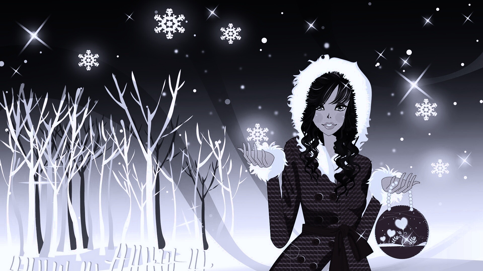 Модный новый год обои