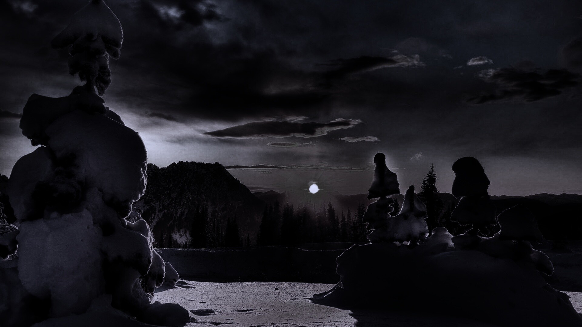 Зимнее солнце обои