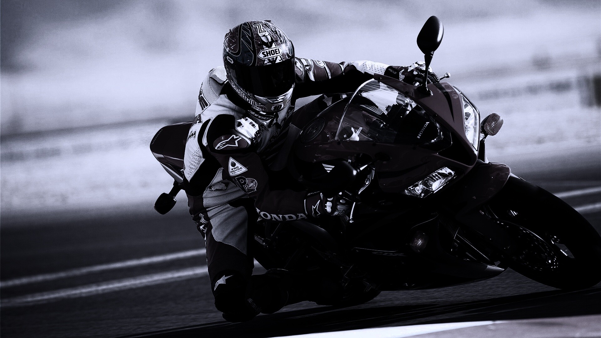 Мотоциклист на Хонде обои