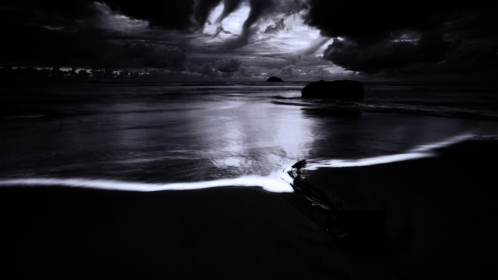 Коряга на пляже обои