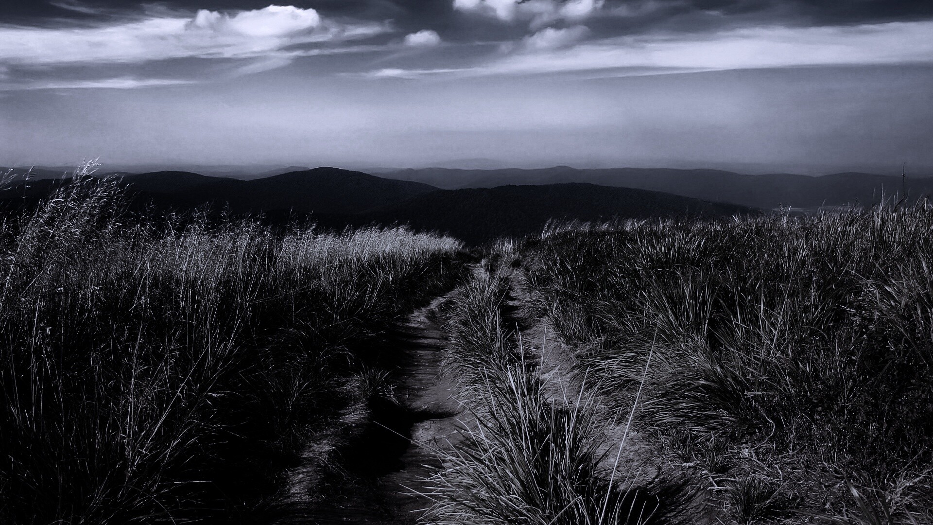 Дорога высоко в горах обои