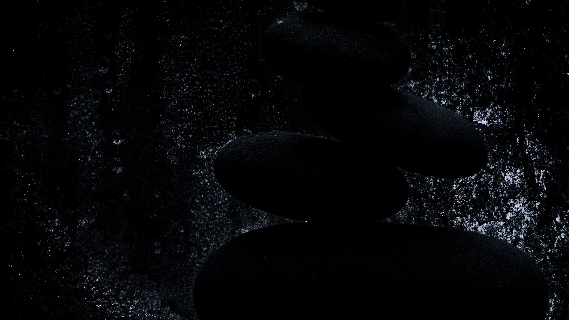 Башня из камней под водой обои