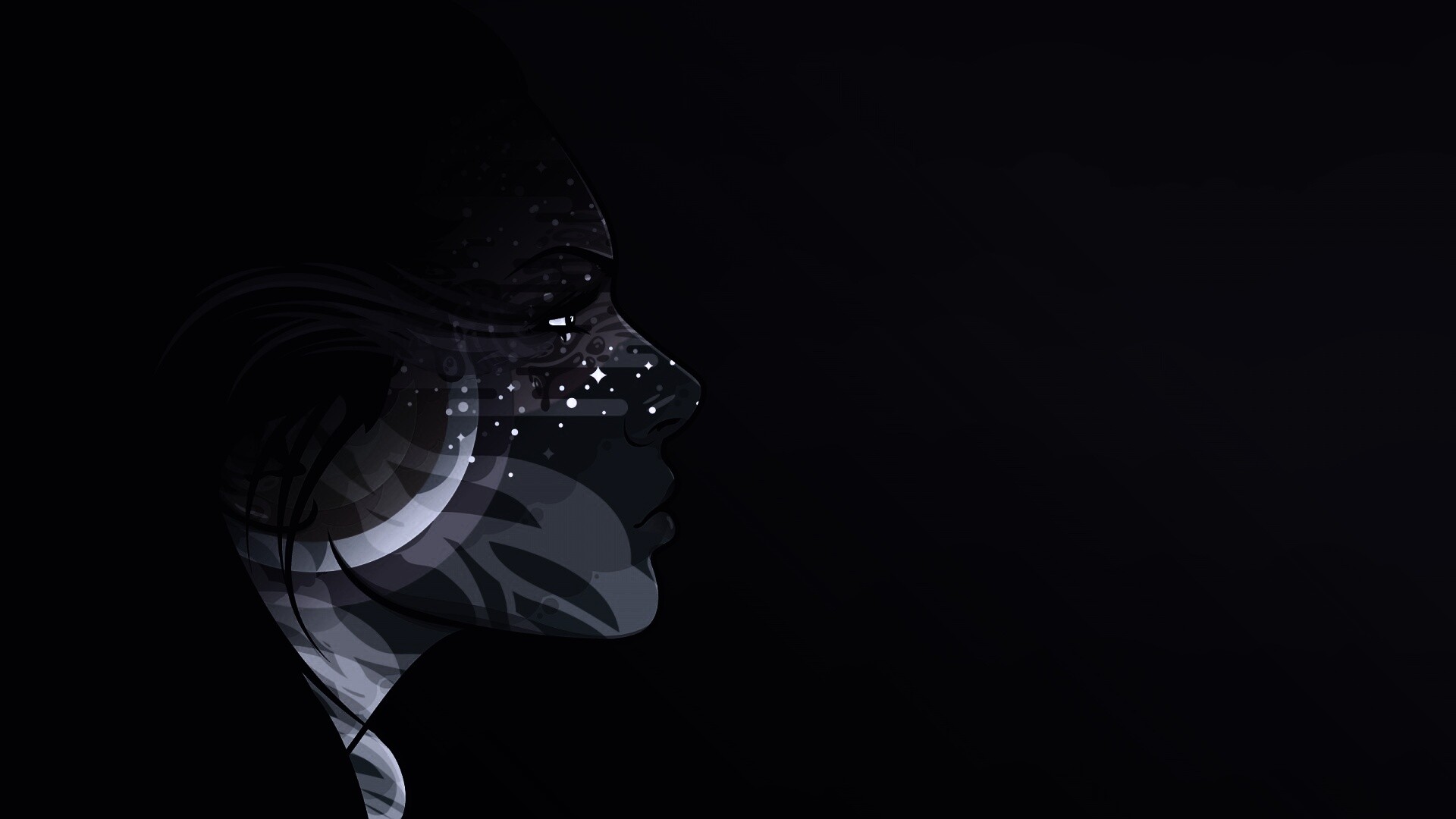 Профиль девушки обои