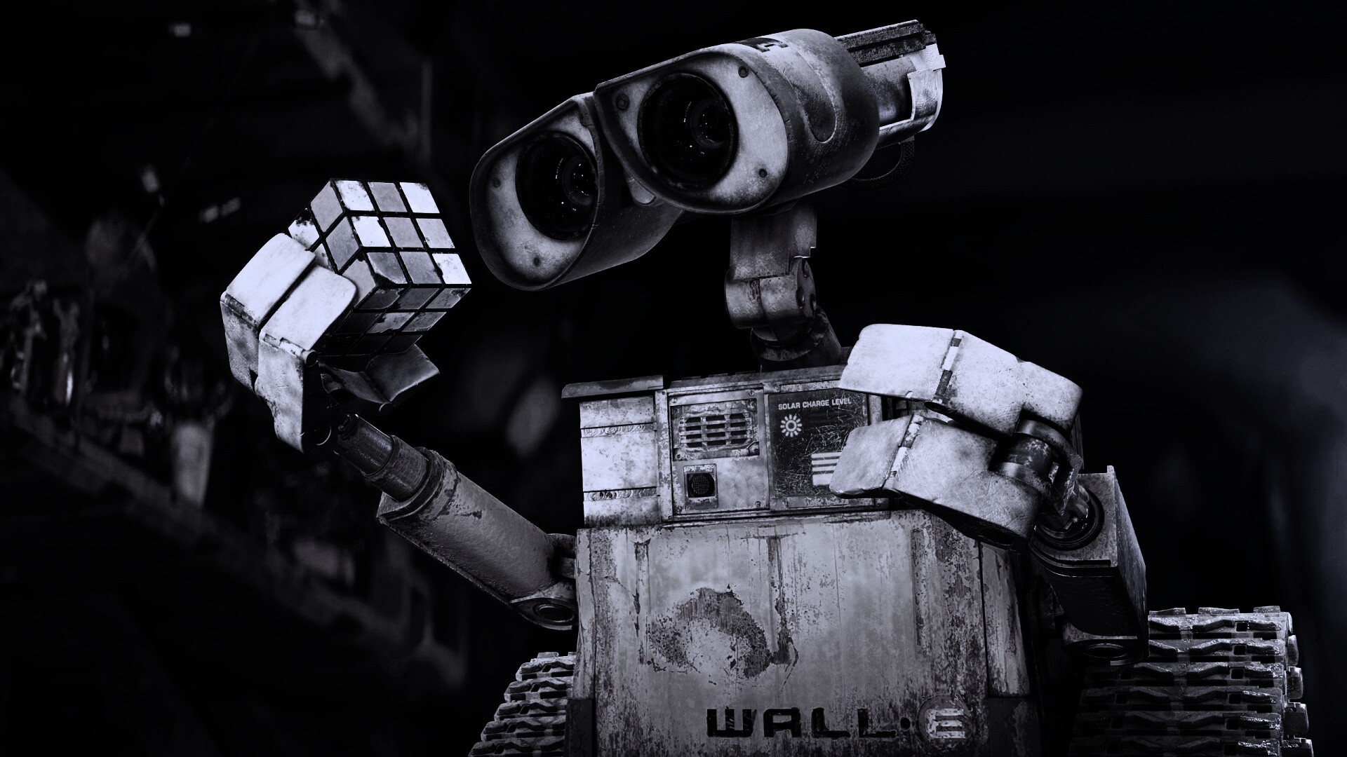 Валли и кубик Рубика обои