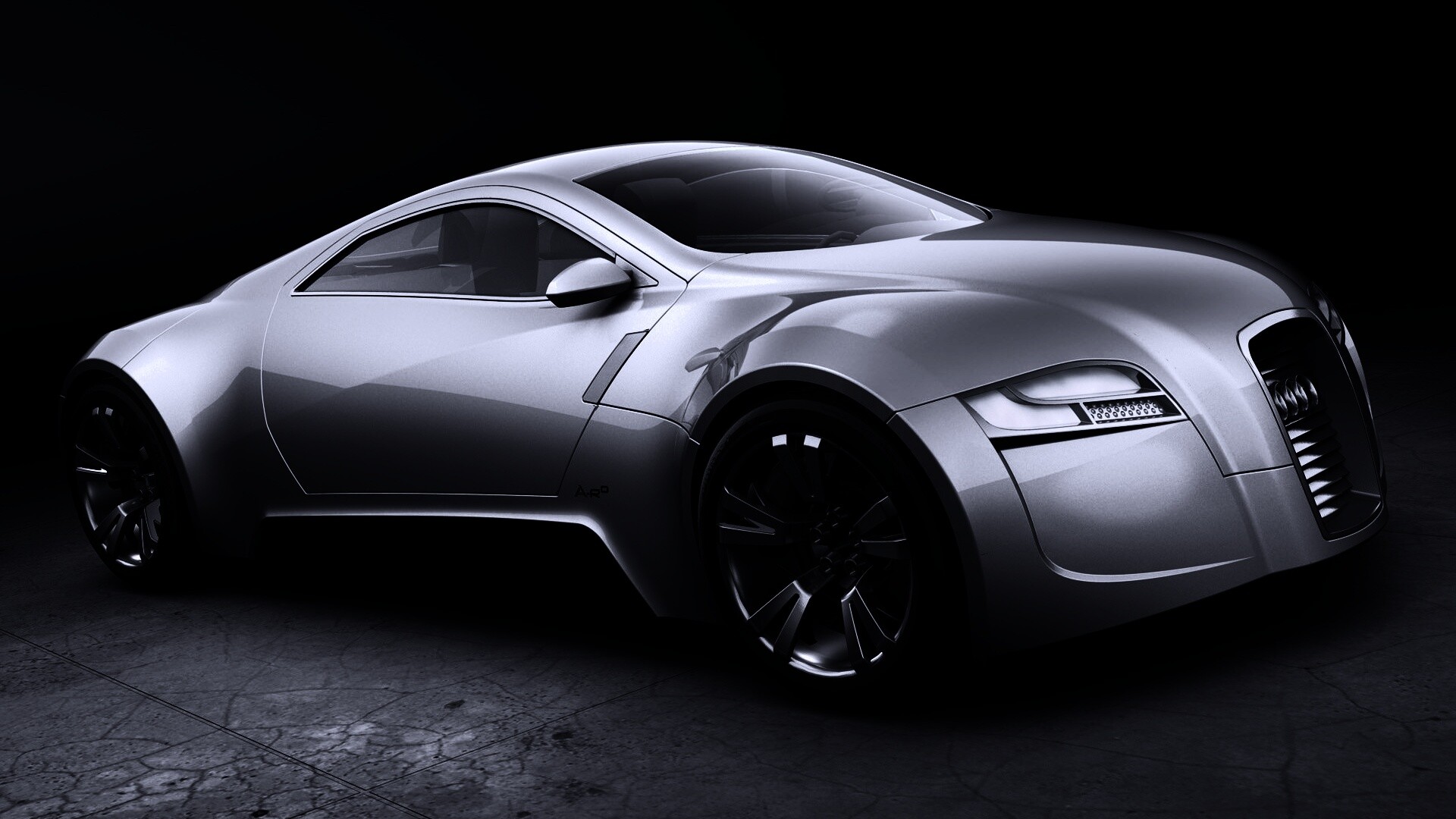 Серебристый концепт ауди обои