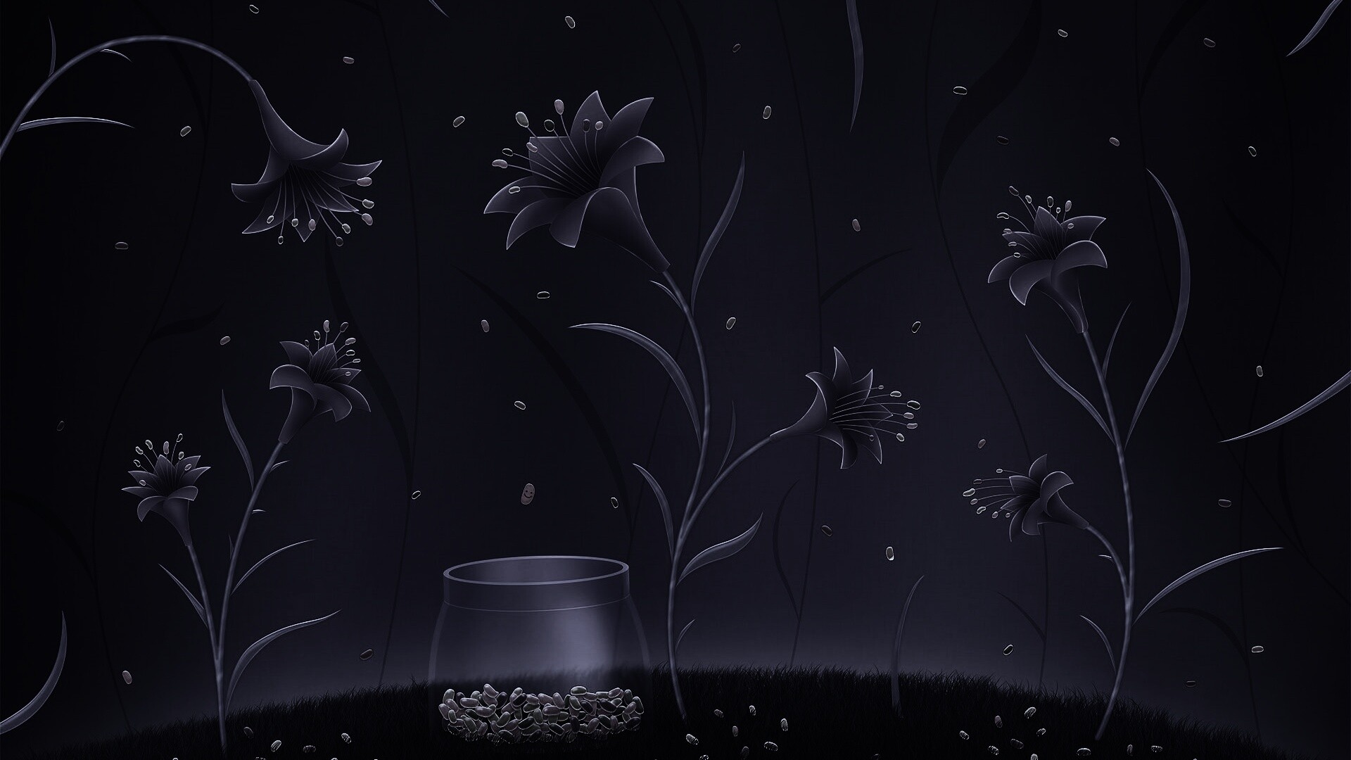 Волшебные цветы и конфетки обои