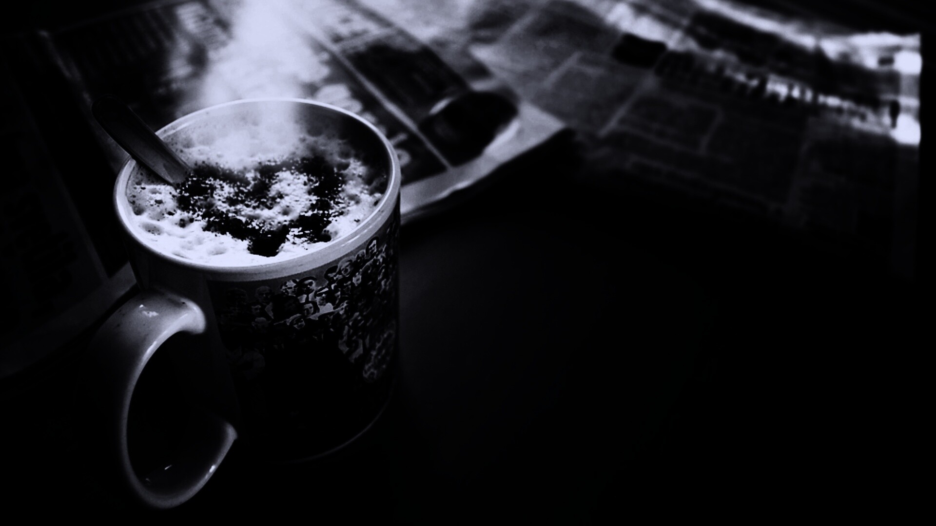 Капучино и свежая пресса обои