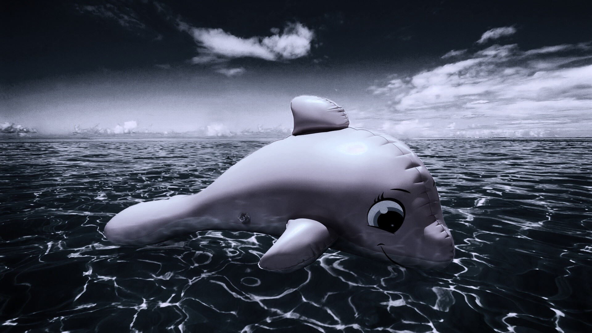 Надувной розовый дельфин обои