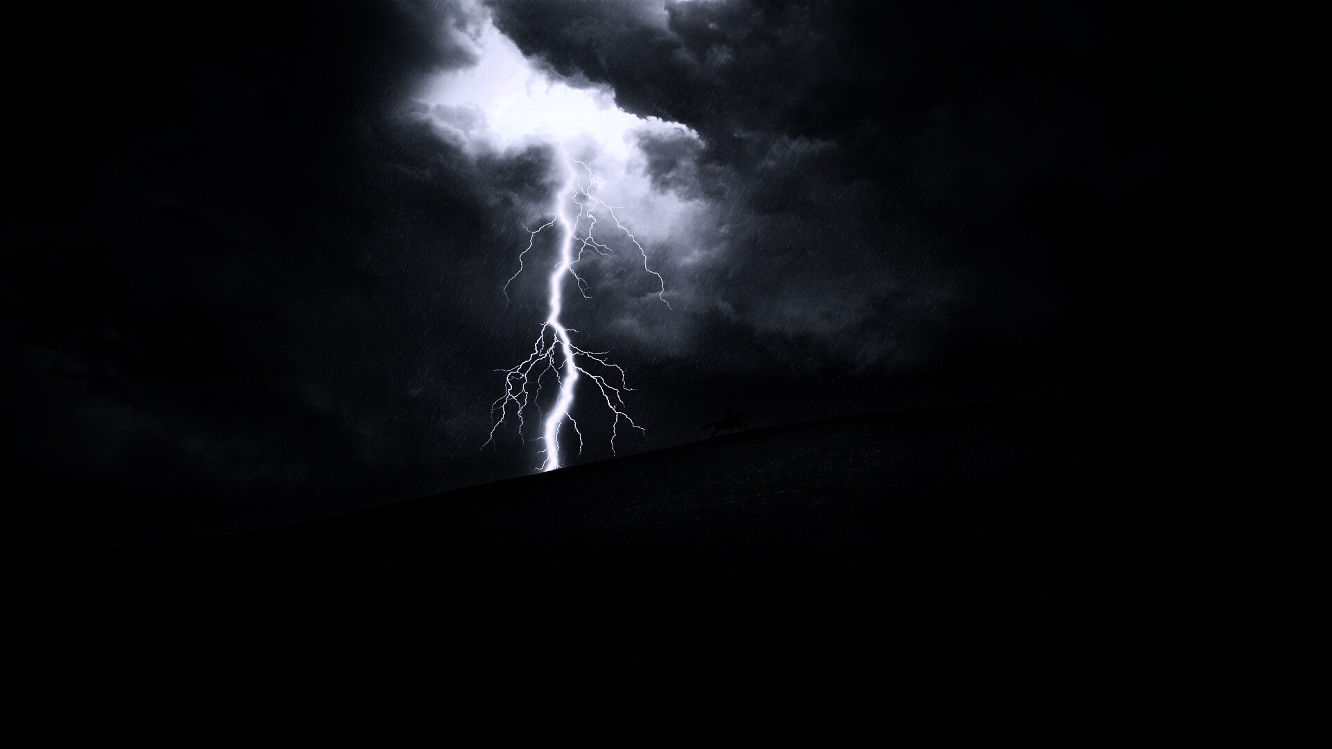 Всадник в буре обои