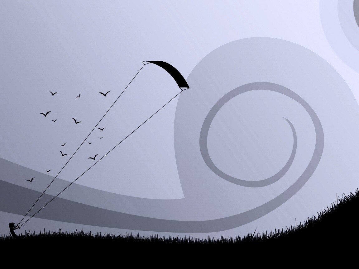 Запуск воздушного змея обои