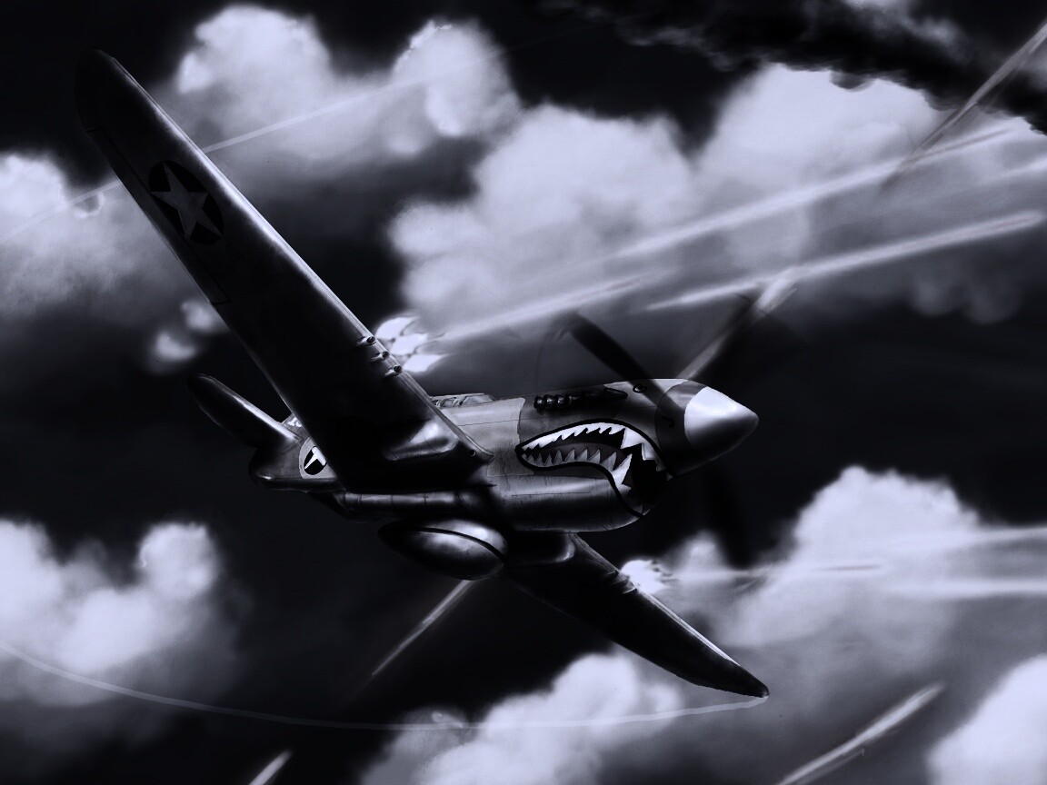 Истребитель акула обои