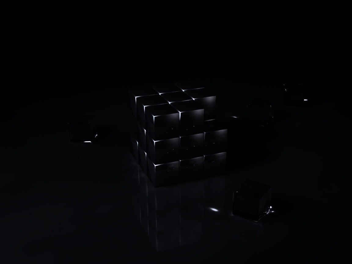 Стеклянный кубик рубика обои