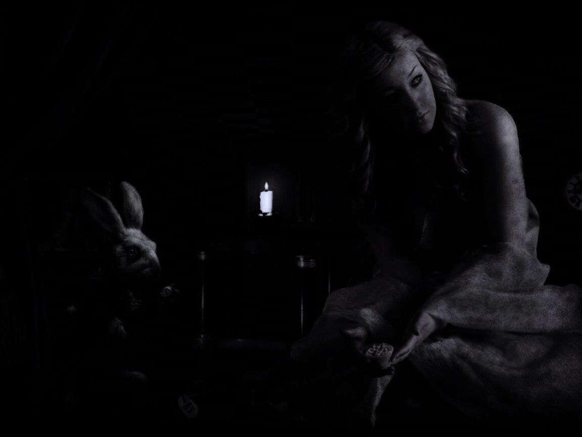 Алиса и белый кролик обои