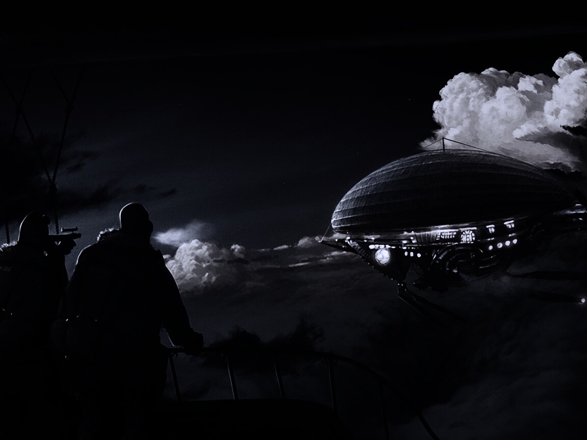 Инопланетный дирижабль обои