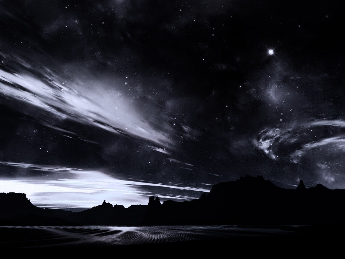 Ночное звездное небо обои