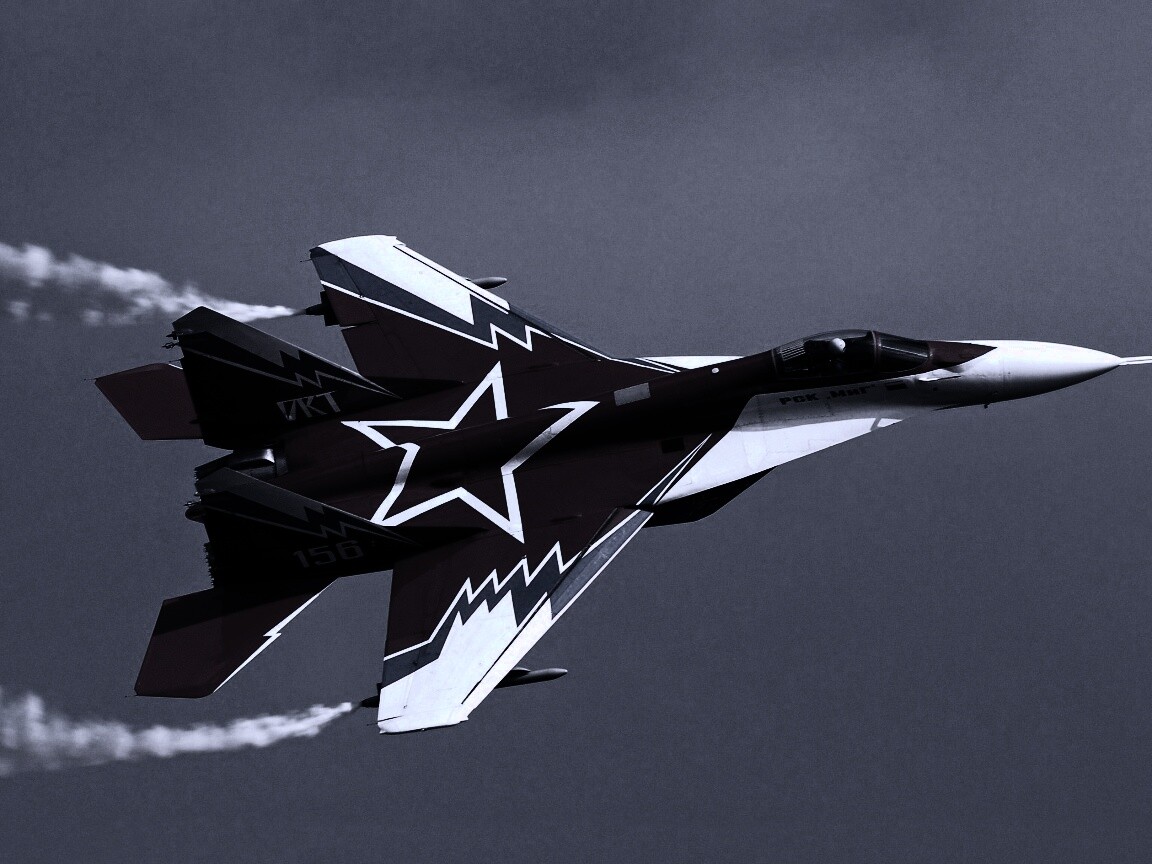 Истребитель МИГ пилотажной группы обои