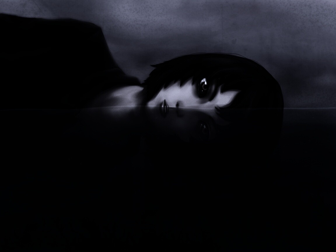 Девочка в воде обои