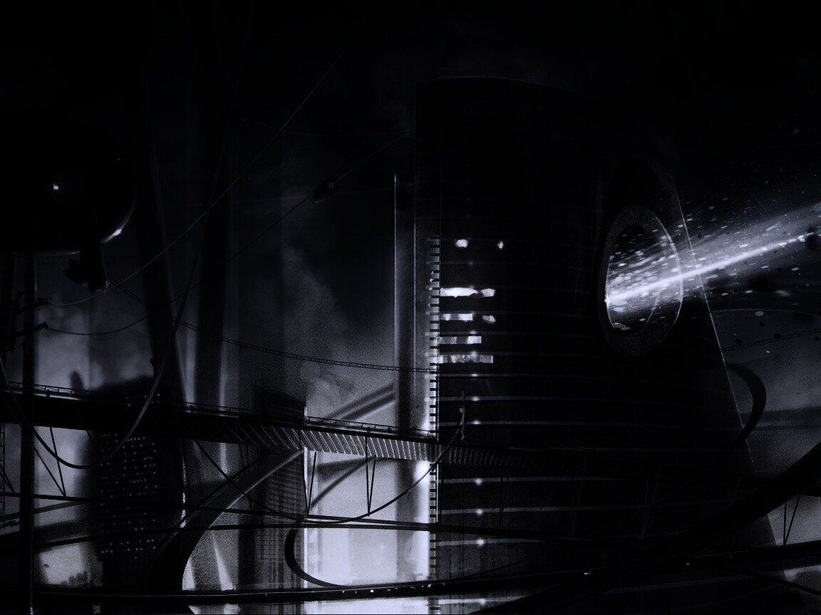 Выброс в городе будущего обои