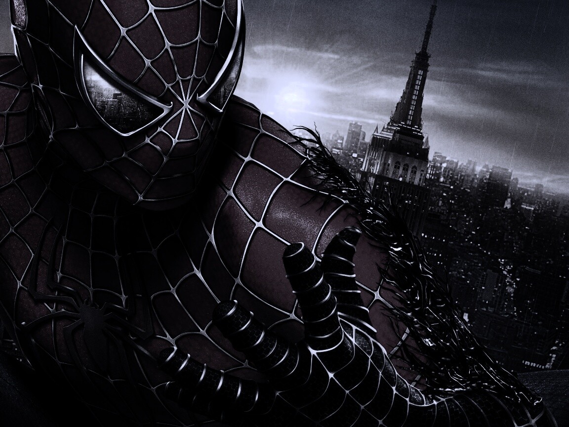 Черный человек-паук обои