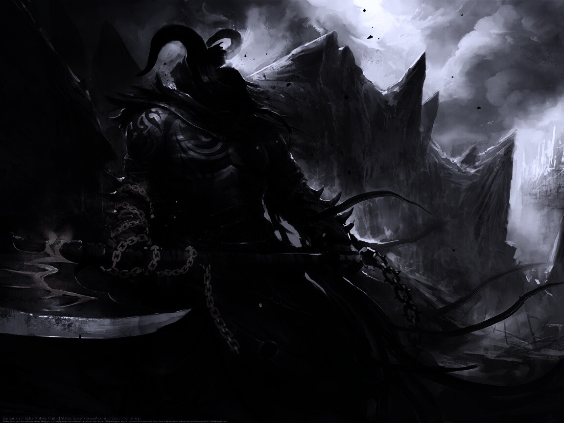 Демон с топором обои