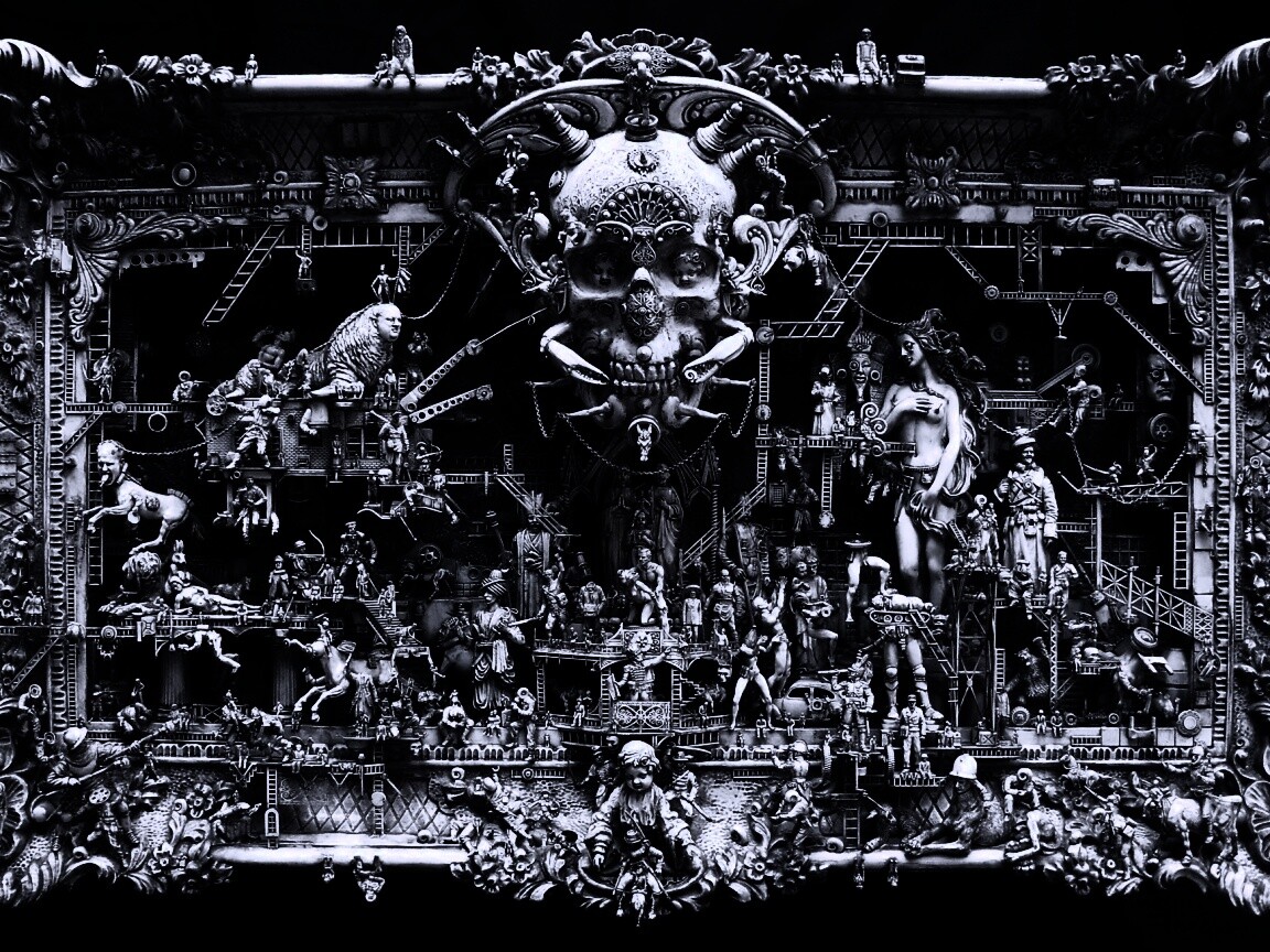 Адская скульптура обои