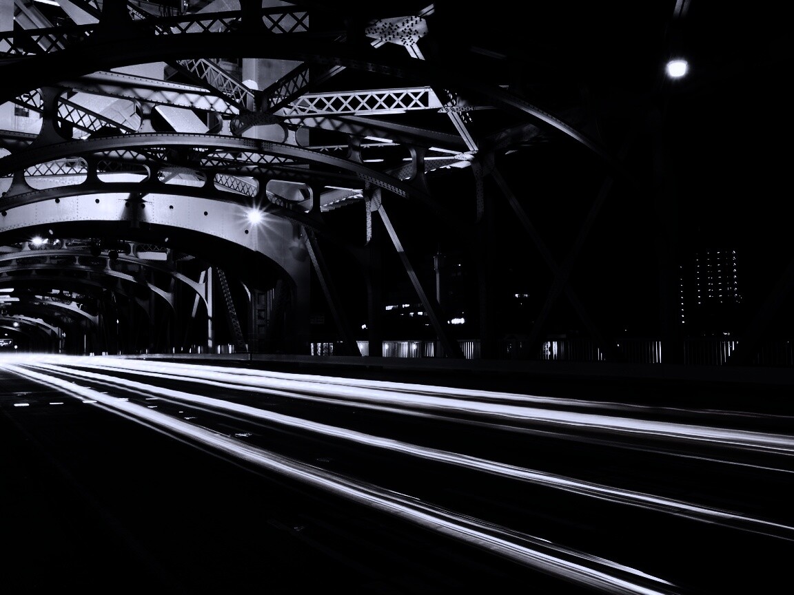 Движение на мосту обои