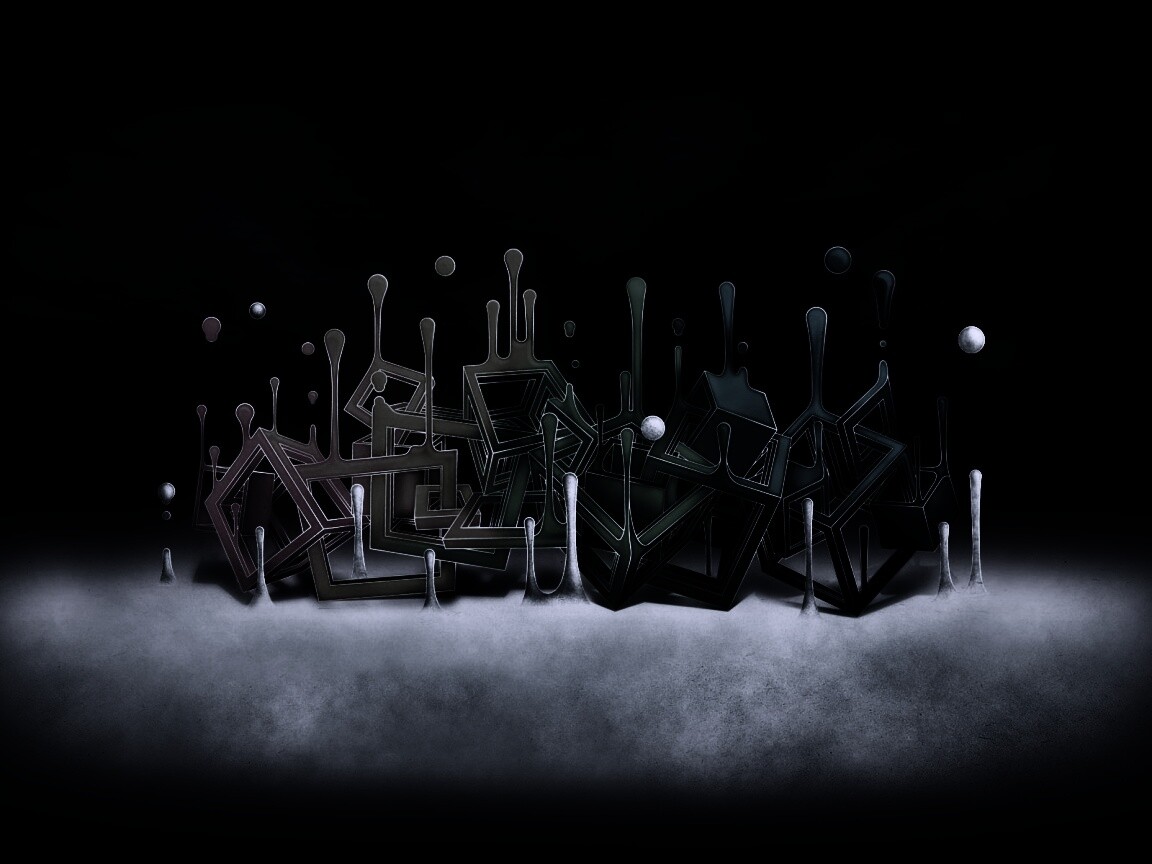 Цветные переплетающиеся кубы обои