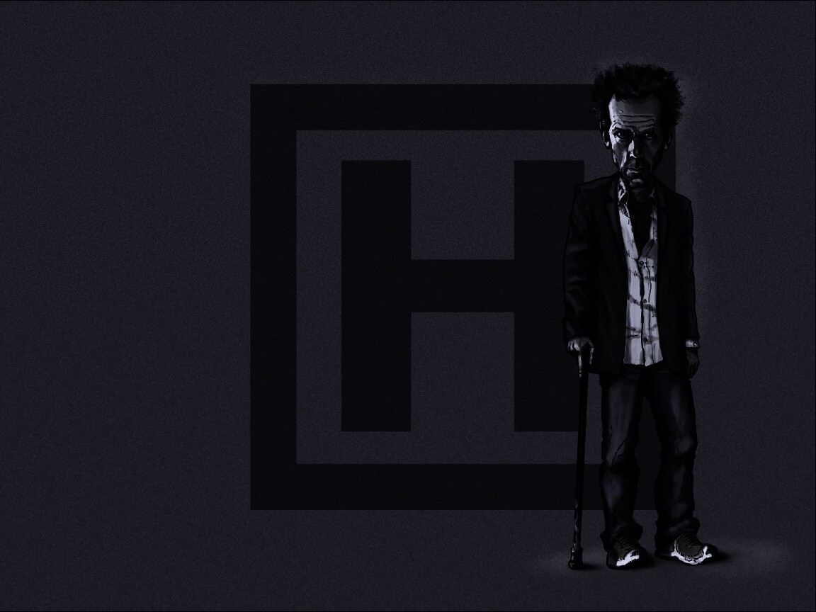 Шарж на доктора Хауса обои