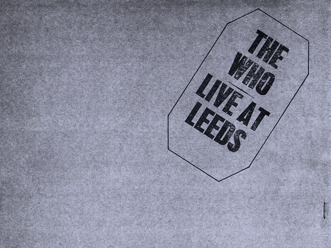 The who live at leeds обои