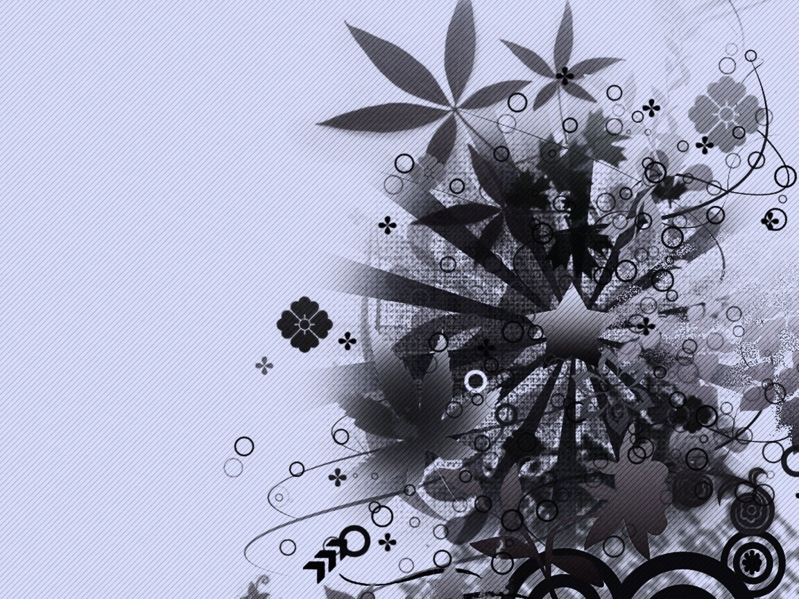 Звездно-листовая абстракция обои