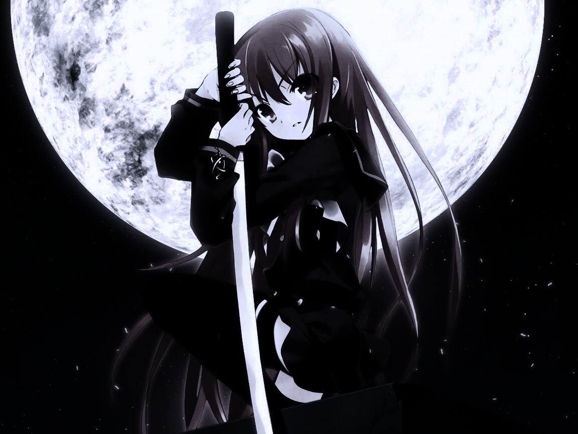 Девочка с катаной обои