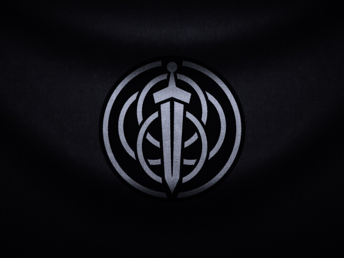 Меч на фоне колец обои