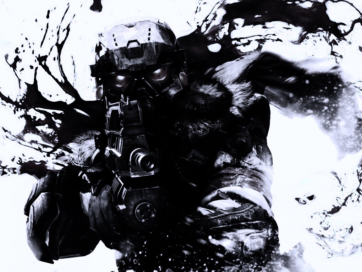 Боец в зимней форме обои