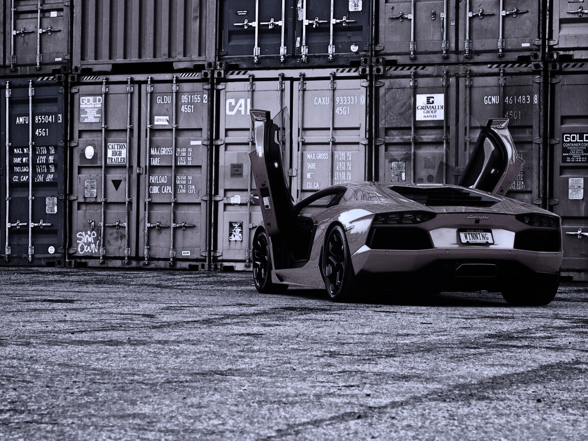 Оранжевый Авентадор обои