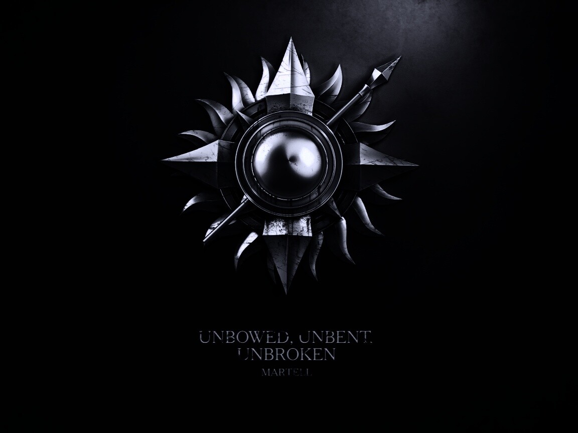 Металлический герб дома Мартелл обои