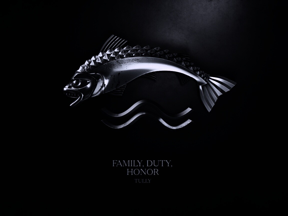 Металлический герб дома Талли обои