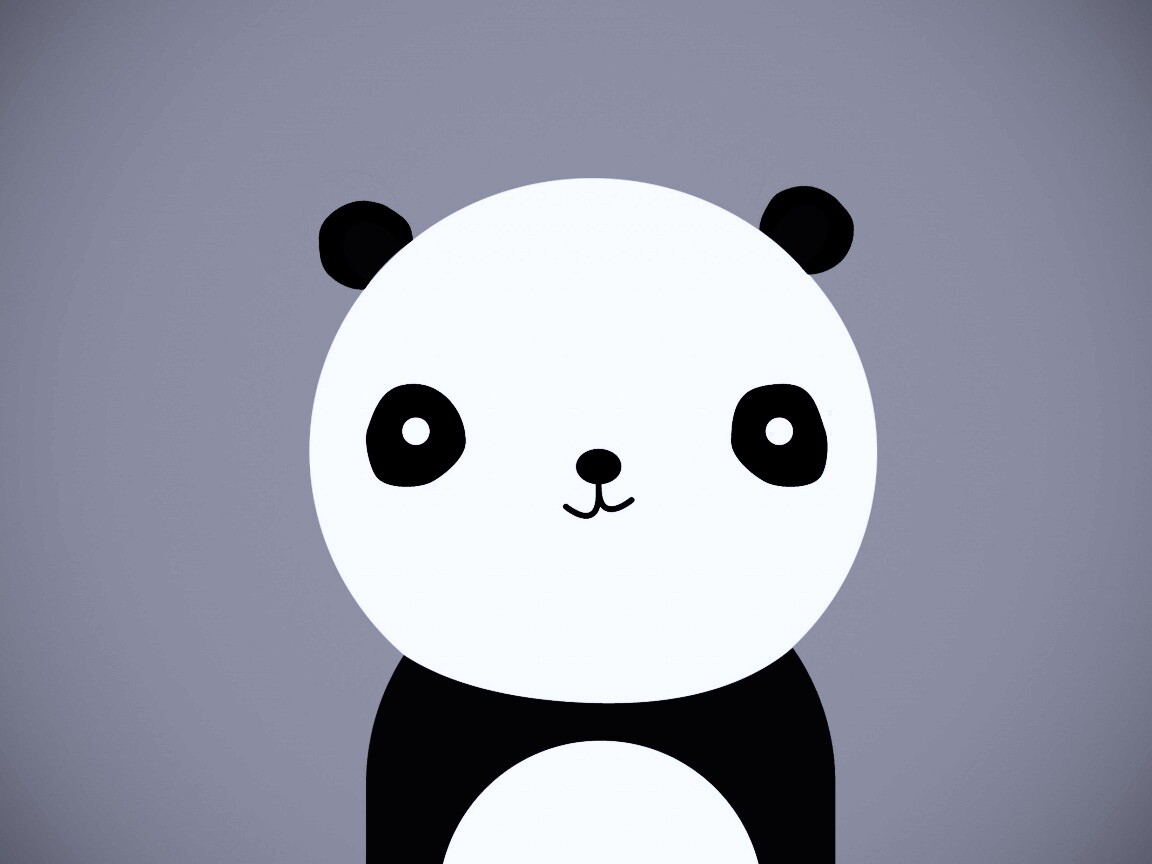 Минималистичная панда обои