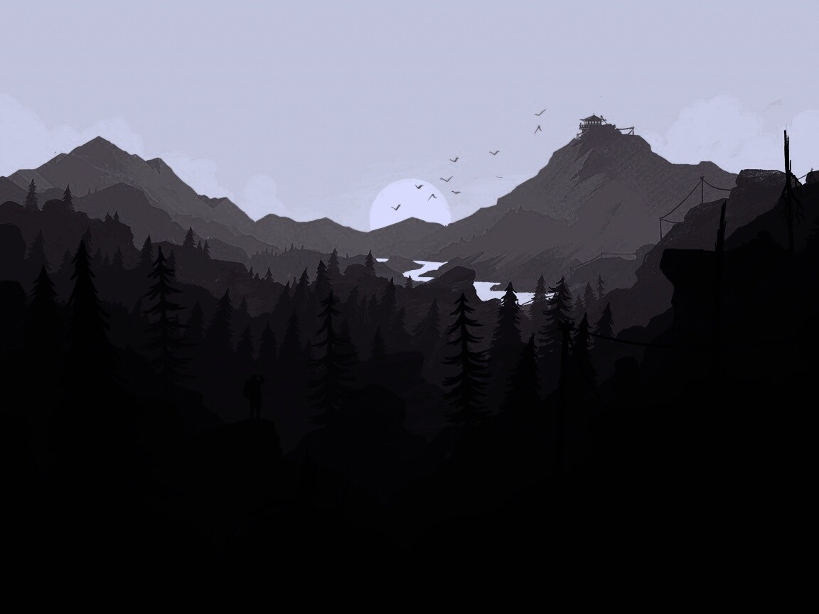 Красный Firewatch обои