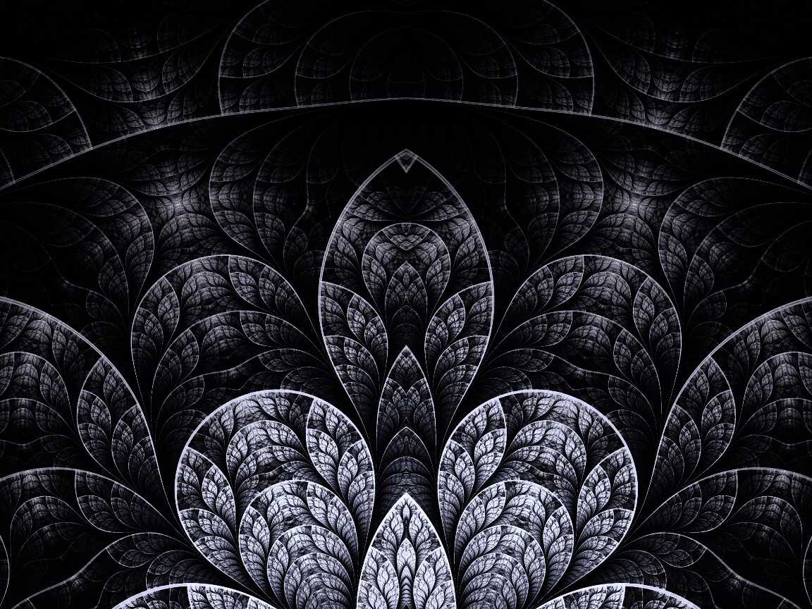 Фрактальные листья обои